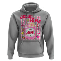 Cute Christian Faith Preppy Graphic Hoodie Jesus Is My Jam Strawberry Fruit Jar