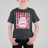 Cute Christian Faith Preppy Graphic T Shirt For Kid Jesus Is My Jam Strawberry Fruit Jar