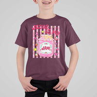 Cute Christian Faith Preppy Graphic T Shirt For Kid Jesus Is My Jam Strawberry Fruit Jar