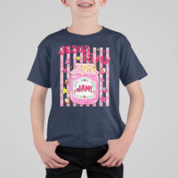 Cute Christian Faith Preppy Graphic T Shirt For Kid Jesus Is My Jam Strawberry Fruit Jar