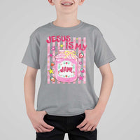 Cute Christian Faith Preppy Graphic T Shirt For Kid Jesus Is My Jam Strawberry Fruit Jar