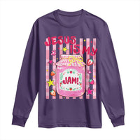 Cute Christian Faith Preppy Graphic Long Sleeve Shirt Jesus Is My Jam Strawberry Fruit Jar