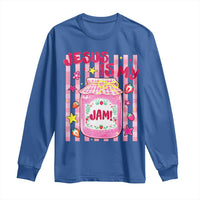 Cute Christian Faith Preppy Graphic Long Sleeve Shirt Jesus Is My Jam Strawberry Fruit Jar