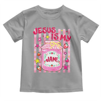 Cute Christian Faith Preppy Graphic Toddler T Shirt Jesus Is My Jam Strawberry Fruit Jar