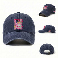 Cute Christian Faith Preppy Graphic Washed Cotton Baseball Cap Jesus Is My Jam Strawberry Fruit Jar