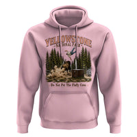 Do Not Pet The Fluffy Cows Yellowstone National Park Hoodie Funny Vintage Bison Tourist Attack Graphic