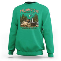 Do Not Pet The Fluffy Cows Yellowstone National Park Sweatshirt Funny Vintage Bison Tourist Attack Graphic