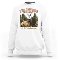 Do Not Pet The Fluffy Cows Yellowstone National Park Sweatshirt Funny Vintage Bison Tourist Attack Graphic