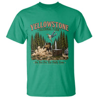 Do Not Pet The Fluffy Cows Yellowstone National Park T Shirt Funny Vintage Bison Tourist Attack Graphic