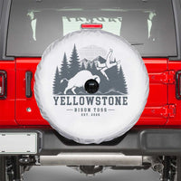 Yellowstone Bison Toss Est 2026 Spare Tire Cover Funny Sarcastic Tourist National Park Badge Graphic