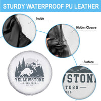Yellowstone Bison Toss Est 2026 Spare Tire Cover Funny Sarcastic Tourist National Park Badge Graphic