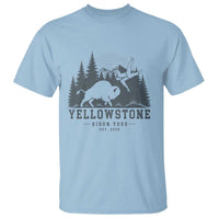 Yellowstone Bison Toss Est 2026 T Shirt Funny Sarcastic Tourist National Park Badge Graphic