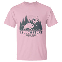 Yellowstone Bison Toss Est 2026 T Shirt Funny Sarcastic Tourist National Park Badge Graphic