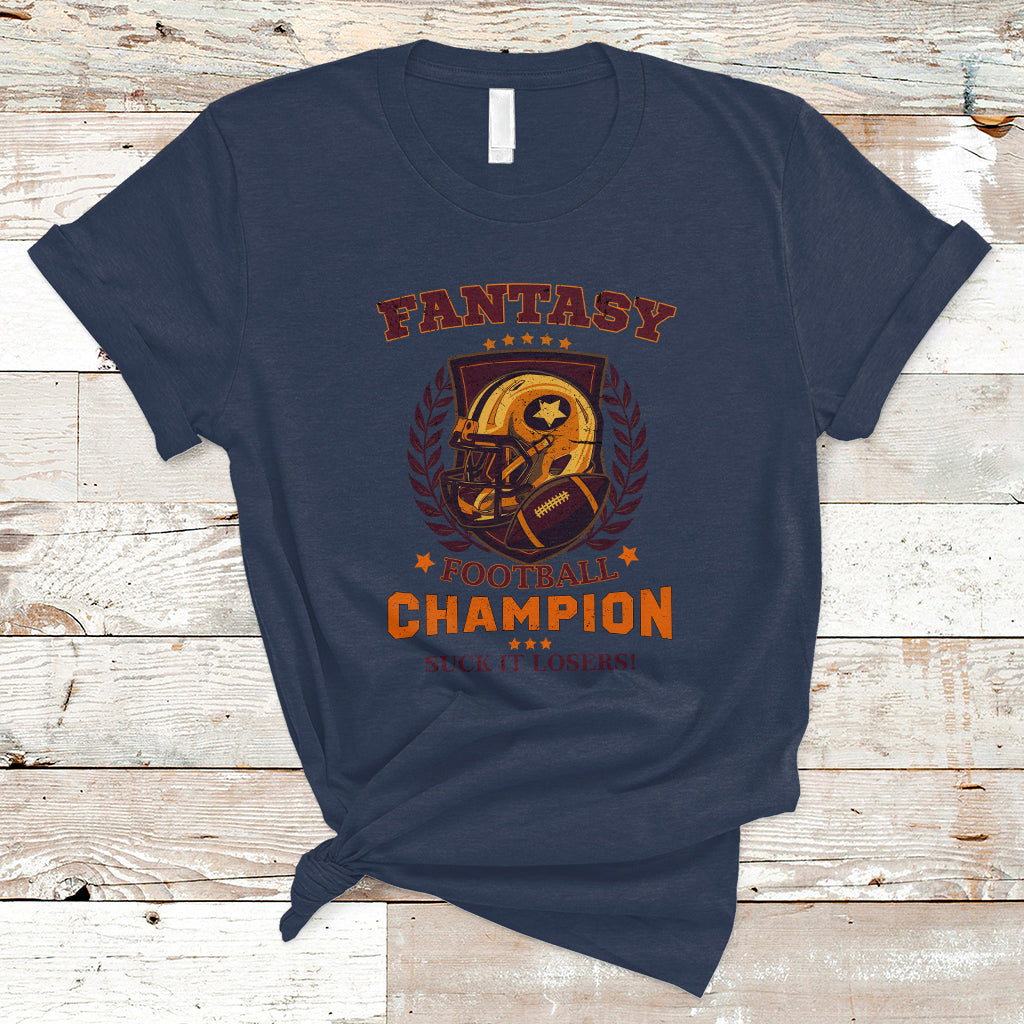 Fantasy Football T Shirt Funny Championship Champ Champion Trophy - Wonder Print Shop