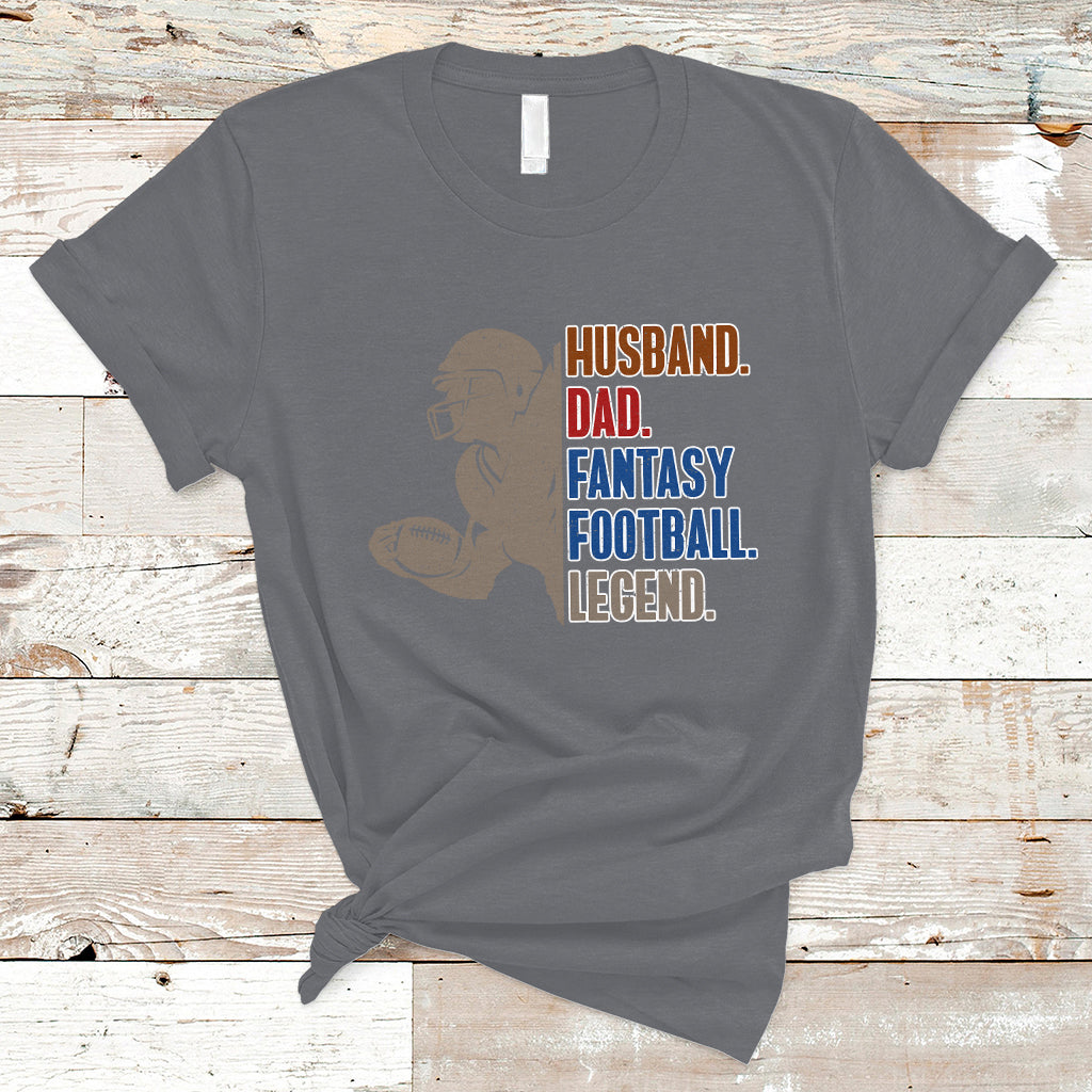 Fantasy Football T Shirt Husband Dad Legend Player Champion Mens - Wonder Print Shop