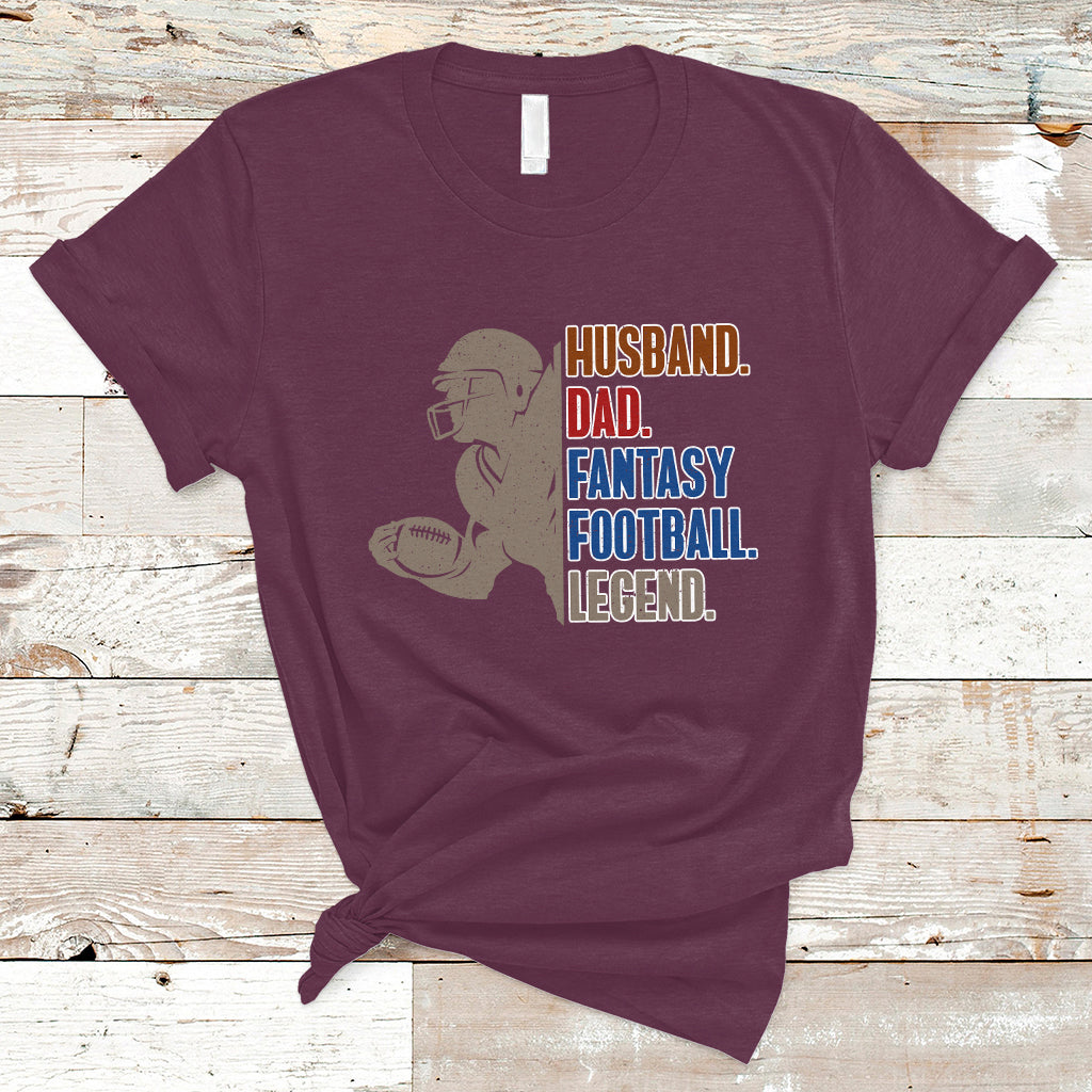 Fantasy Football T Shirt Husband Dad Legend Player Champion Mens - Wonder Print Shop