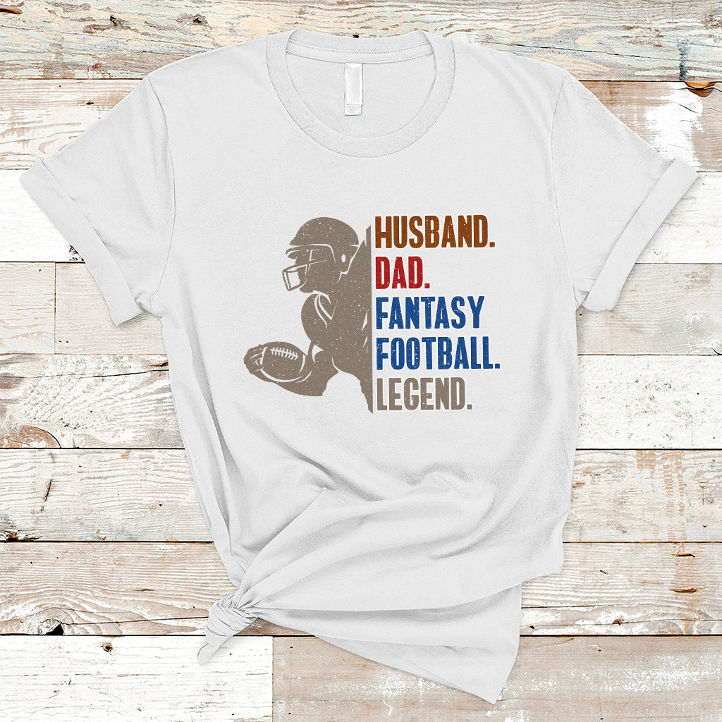 Fantasy Football T Shirt Husband Dad Legend Player Champion Mens - Wonder Print Shop