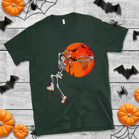 Basketball Skeleton T Shirt Halloween Basketball Lover Scary Night - Wonder Print Shop