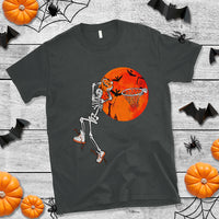 Basketball Skeleton T Shirt Halloween Basketball Lover Scary Night - Wonder Print Shop