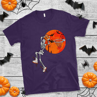 Basketball Skeleton T Shirt Halloween Basketball Lover Scary Night - Wonder Print Shop
