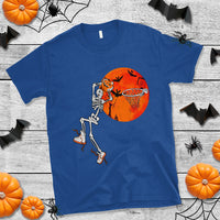 Basketball Skeleton T Shirt Halloween Basketball Lover Scary Night - Wonder Print Shop