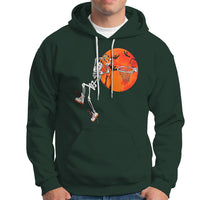 Basketball Skeleton Hoodie Halloween Basketball Lover Scary Night - Wonder Print Shop