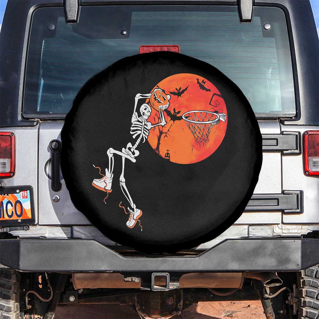 Basketball Skeleton Spare Tire Cover Halloween Basketball Lover Scary Night