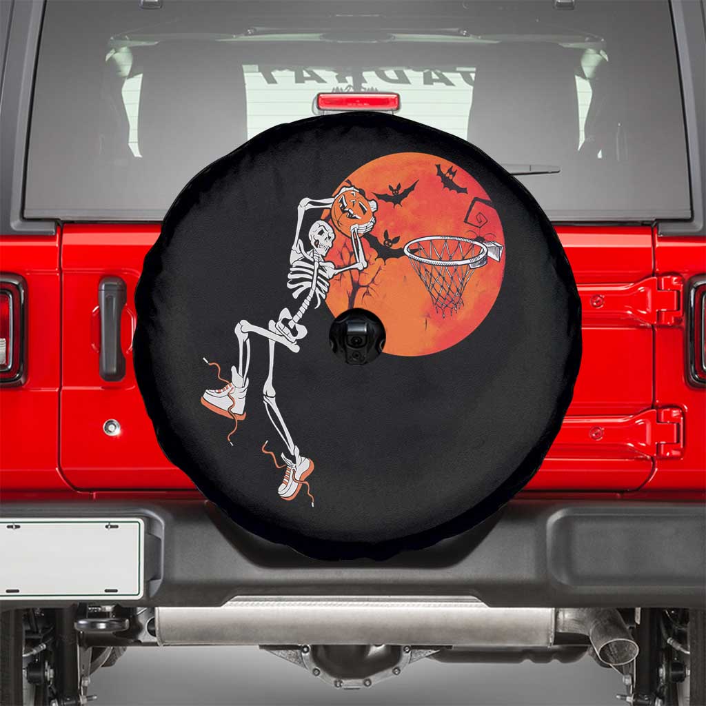 Basketball Skeleton Spare Tire Cover Halloween Basketball Lover Scary Night