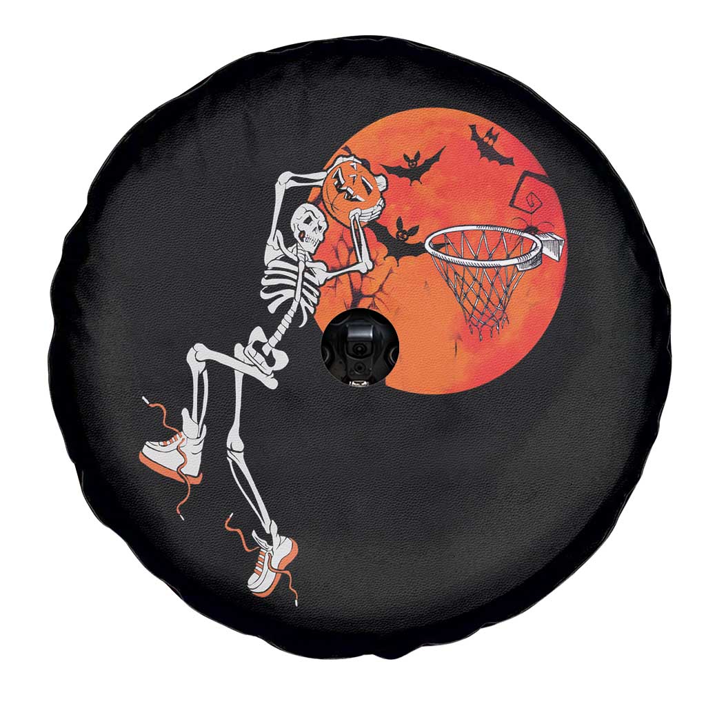 Basketball Skeleton Spare Tire Cover Halloween Basketball Lover Scary Night