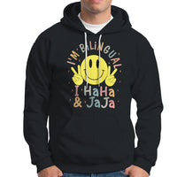 Funny Bilingual Hoodie Spanish Teacher Maestra I'm BilingualI Haha and Jaja Hispanic Heritage Month - Wonder Print Shop