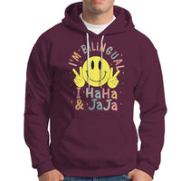 Funny Bilingual Hoodie Spanish Teacher Maestra I'm BilingualI Haha and Jaja Hispanic Heritage Month - Wonder Print Shop