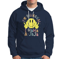 Funny Bilingual Hoodie Spanish Teacher Maestra I'm BilingualI Haha and Jaja Hispanic Heritage Month - Wonder Print Shop