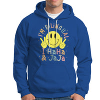 Funny Bilingual Hoodie Spanish Teacher Maestra I'm BilingualI Haha and Jaja Hispanic Heritage Month - Wonder Print Shop