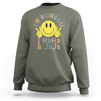 Funny Bilingual Sweatshirt Spanish Teacher Maestra I'm BilingualI Haha and Jaja Hispanic Heritage Month - Wonder Print Shop