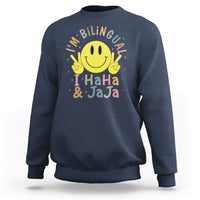 Funny Bilingual Sweatshirt Spanish Teacher Maestra I'm BilingualI Haha and Jaja Hispanic Heritage Month - Wonder Print Shop