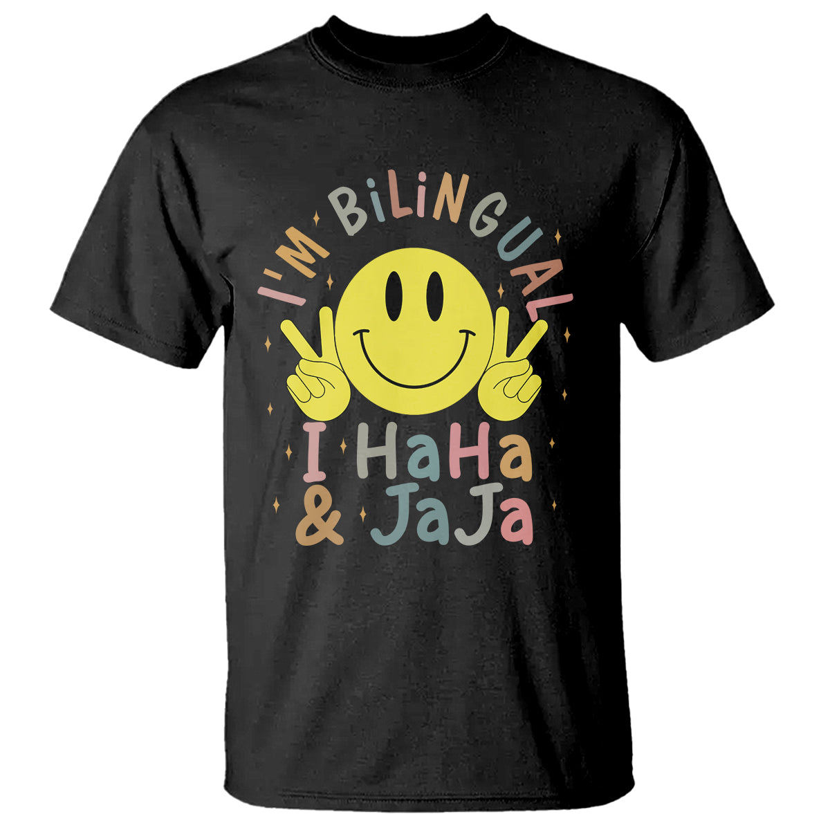 Funny Bilingual T Shirt Spanish Teacher Maestra I'm BilingualI Haha and Jaja Hispanic Heritage Month - Wonder Print Shop
