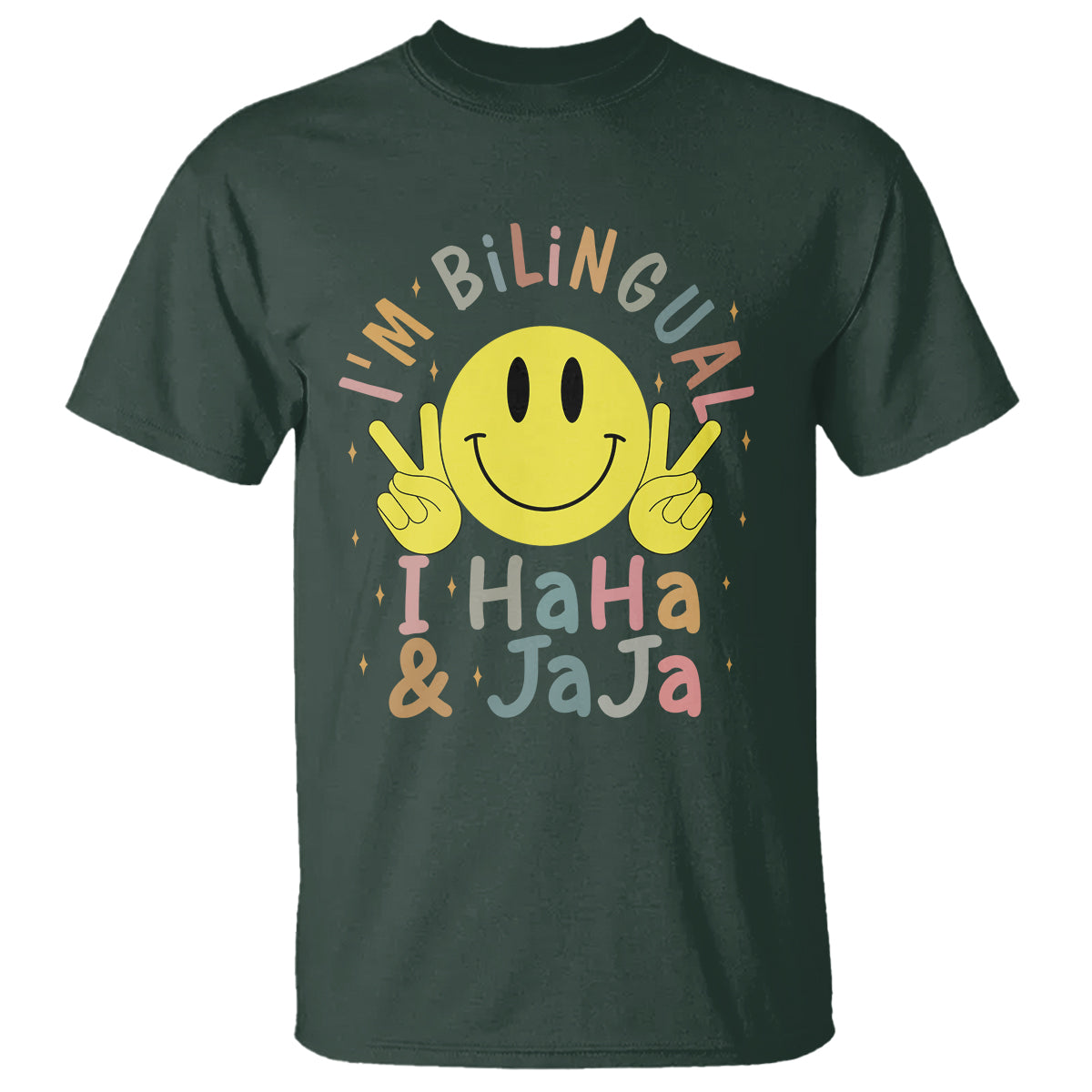 Funny Bilingual T Shirt Spanish Teacher Maestra I'm BilingualI Haha and Jaja Hispanic Heritage Month - Wonder Print Shop