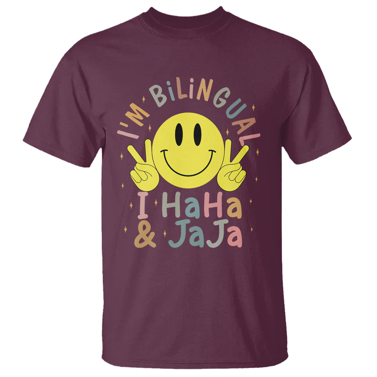 Funny Bilingual T Shirt Spanish Teacher Maestra I'm BilingualI Haha and Jaja Hispanic Heritage Month - Wonder Print Shop