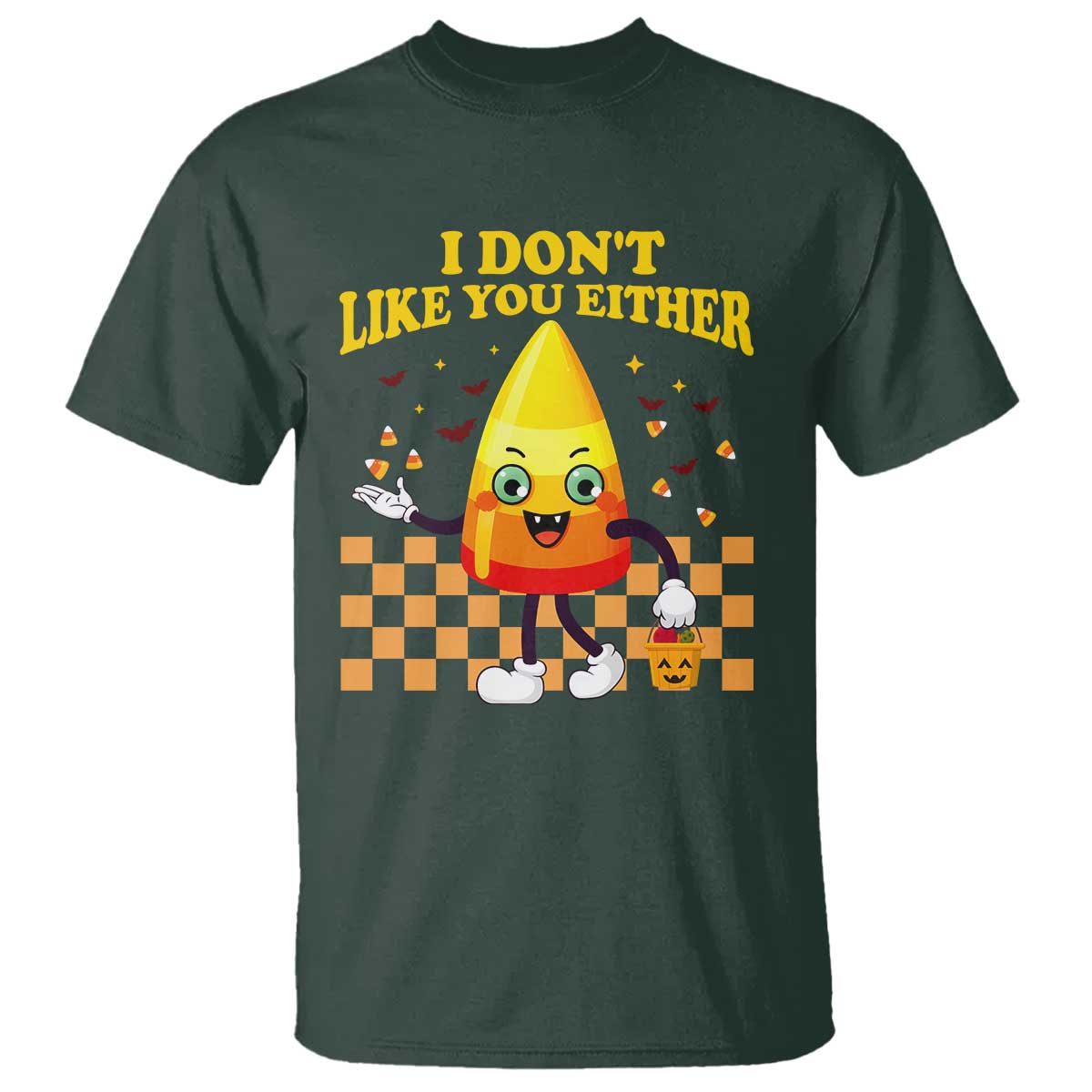 Candy Corn T Shirt I Don't Like You Either Funny Halloween Costume - Wonder Print Shop