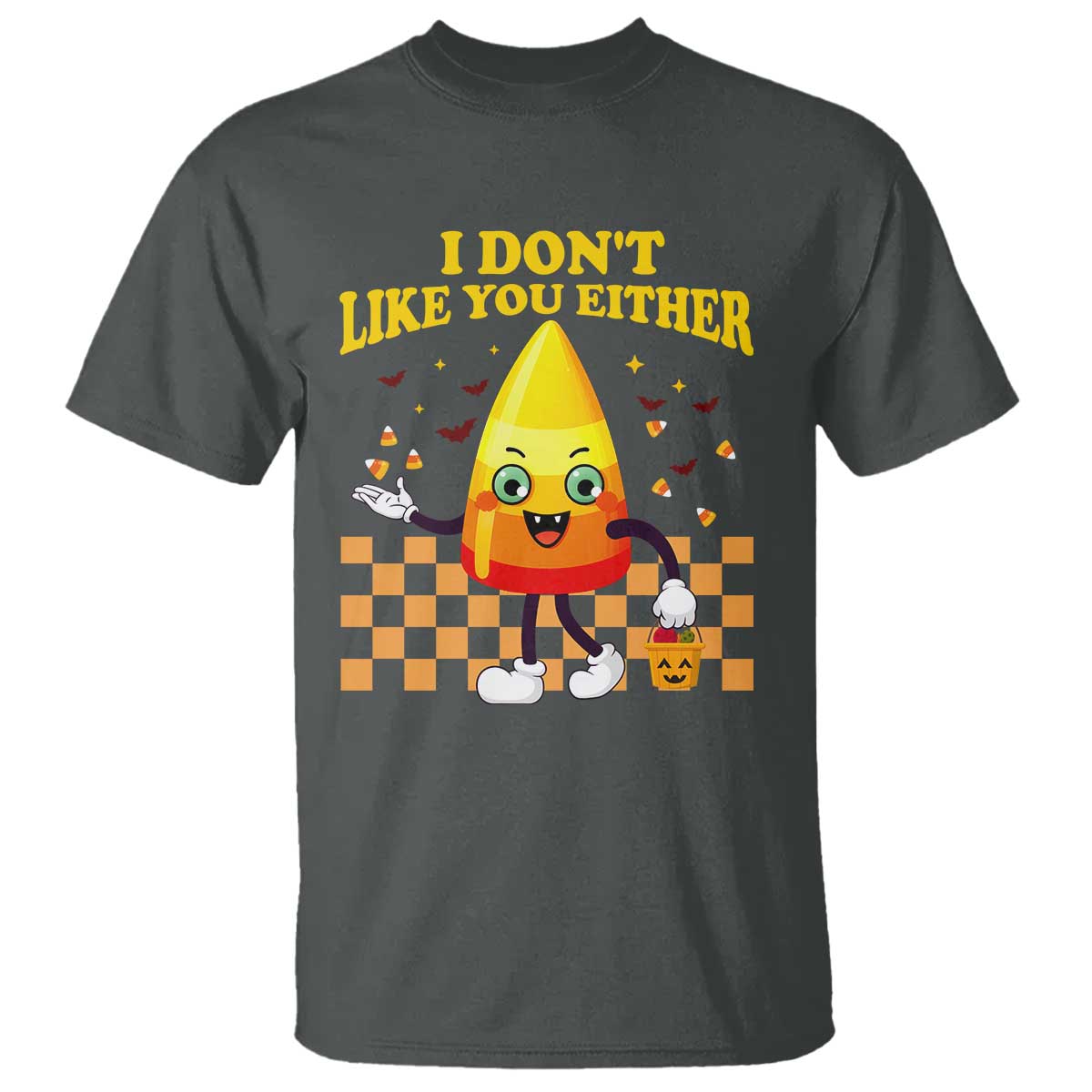 Candy Corn T Shirt I Don't Like You Either Funny Halloween Costume - Wonder Print Shop