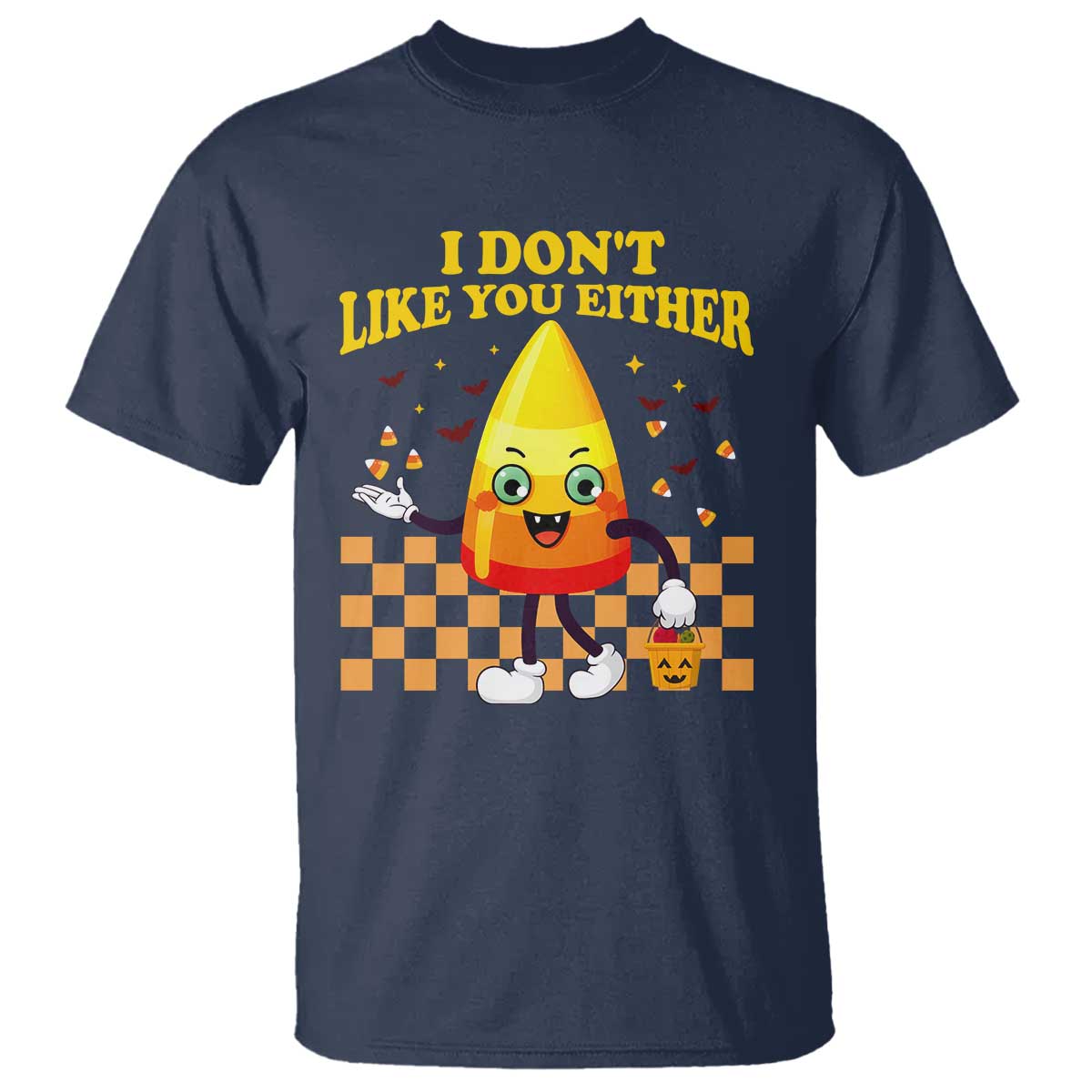 Candy Corn T Shirt I Don't Like You Either Funny Halloween Costume - Wonder Print Shop