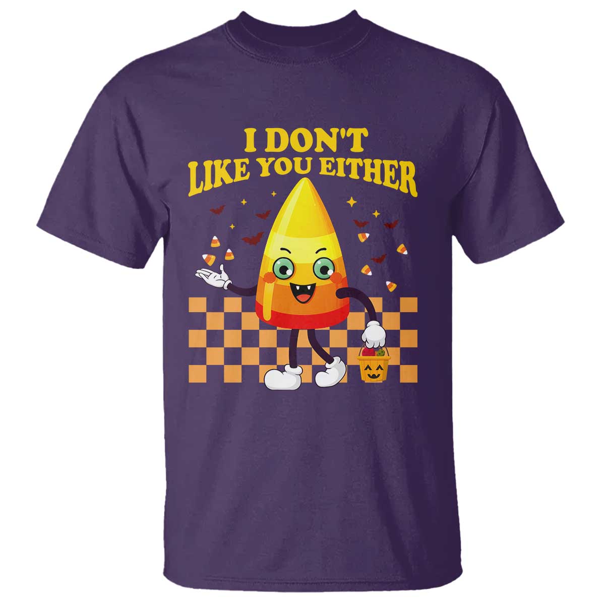 Candy Corn T Shirt I Don't Like You Either Funny Halloween Costume - Wonder Print Shop