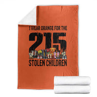 I Wear Orange For The 215 Stolen Children Throw Blanket Native Child Tribute 215 Memorial Awareness - Wonder Print Shop