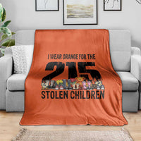 I Wear Orange For The 215 Stolen Children Throw Blanket Native Child Tribute 215 Memorial Awareness - Wonder Print Shop