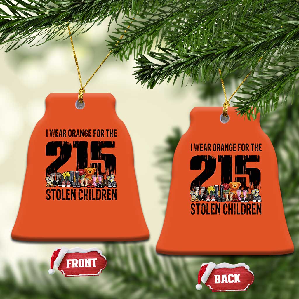 I Wear Orange For The 215 Stolen Children Christmas Ceramic Ornament Native Child Tribute 215 Memorial Awareness - Wonder Print Shop