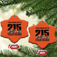 I Wear Orange For The 215 Stolen Children Christmas Ceramic Ornament Native Child Tribute 215 Memorial Awareness - Wonder Print Shop