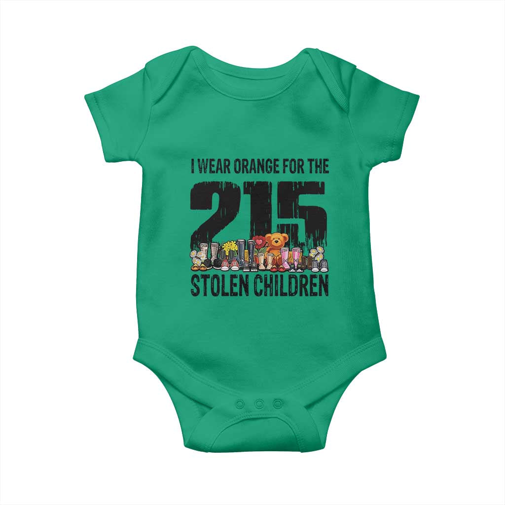 I Wear Orange For The 215 Stolen Children Baby Onesie Native Child Tribute 215 Memorial Awareness - Wonder Print Shop