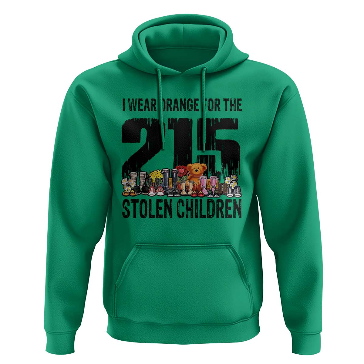 I Wear Orange For The 215 Stolen Children Hoodie Native Child Tribute 215 Memorial Awareness - Wonder Print Shop