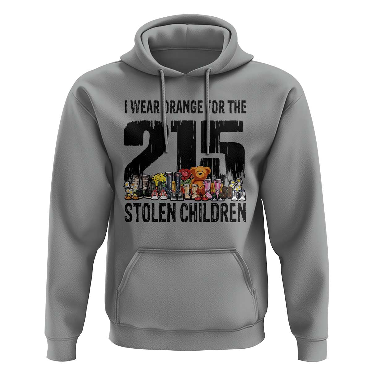I Wear Orange For The 215 Stolen Children Hoodie Native Child Tribute 215 Memorial Awareness - Wonder Print Shop