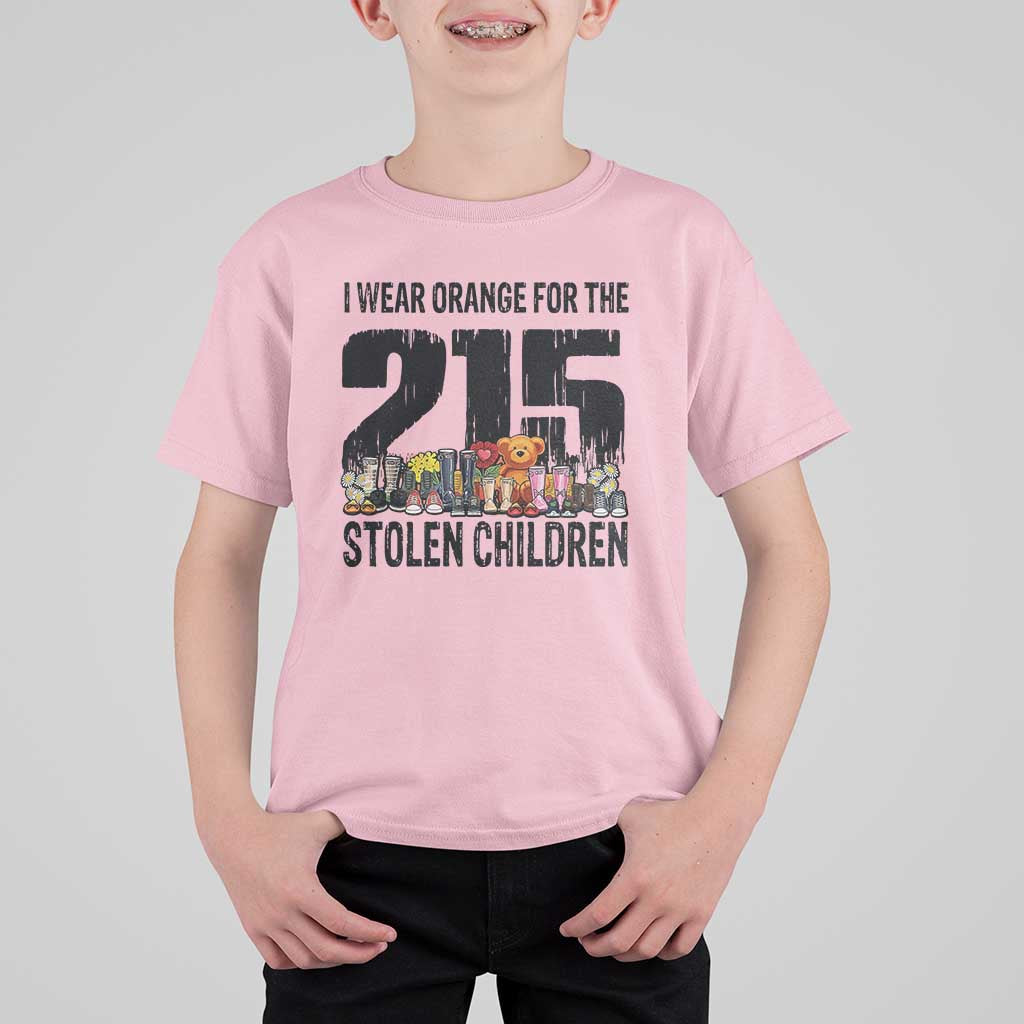 I Wear Orange For The 215 Stolen Children T Shirt For Kid Native Child Tribute 215 Memorial Awareness - Wonder Print Shop